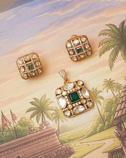 Moissanite Pendent set  113037