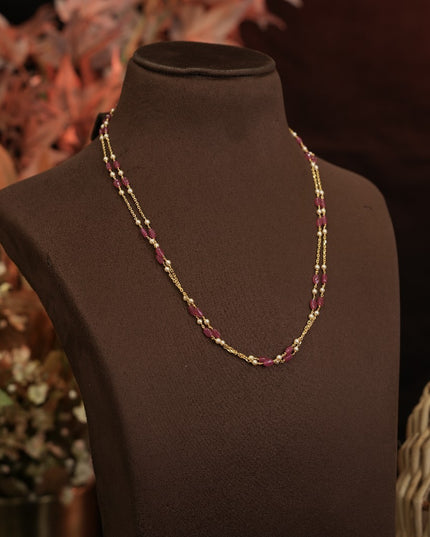 92.5 Silver Pearl Beads Chain 110970