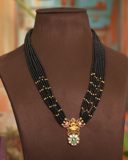 Black Beads Neck set 109705