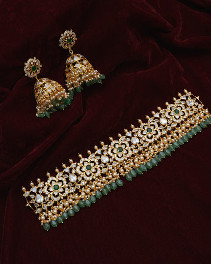 Choker with polki stone 113155