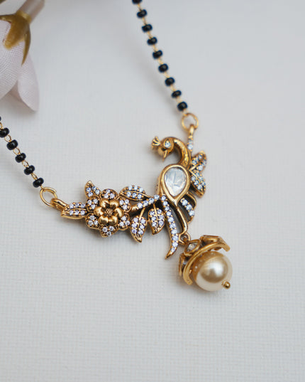 Blackbeads with moissanite Pendent  113165