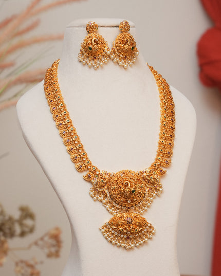 Long Neckset with Peacock Design 113320