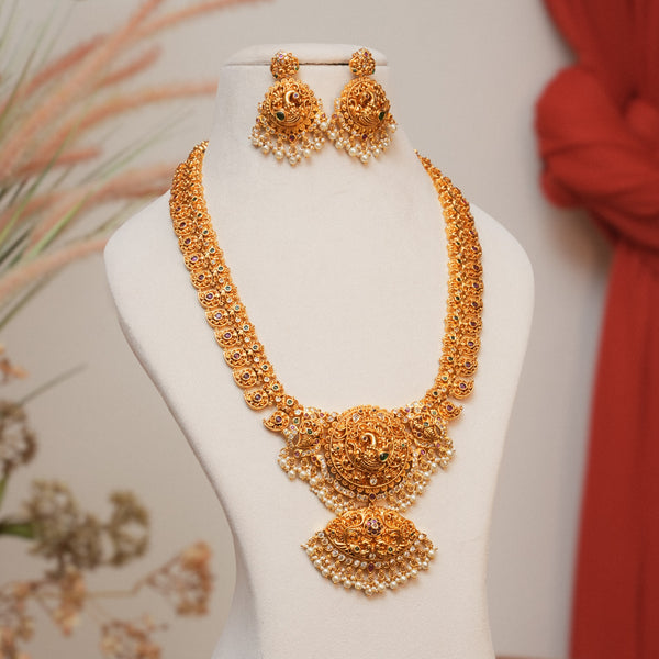 Long Neckset with Peacock Design 113320