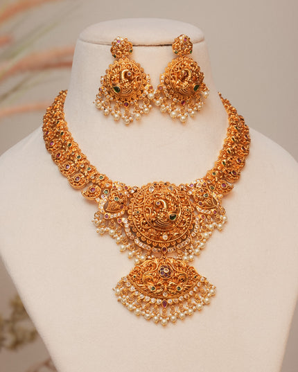 Neckset with Peacock design 113321