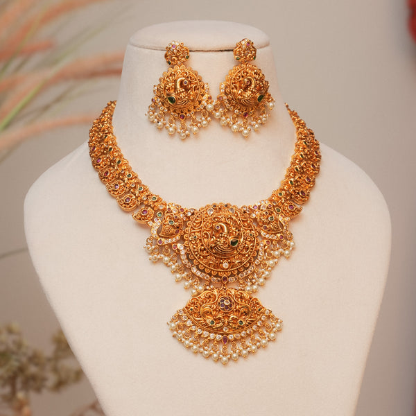 Neckset with Peacock design 113321