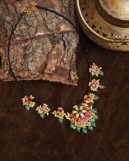 Kundan Black beads 113335