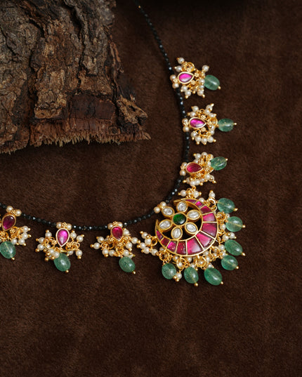 Kundan Black beads 113335