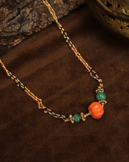 Coral Black beads 113354
