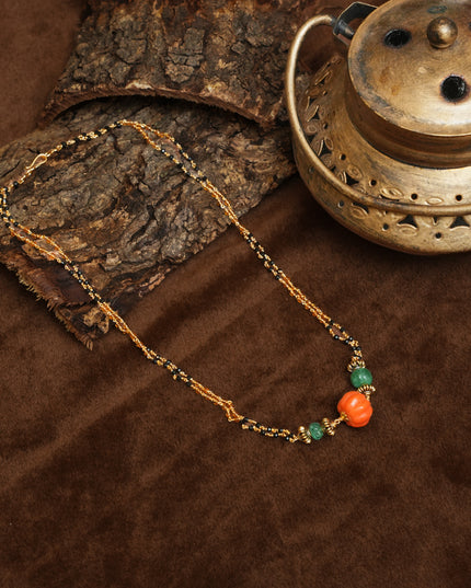 Coral Black beads 113354
