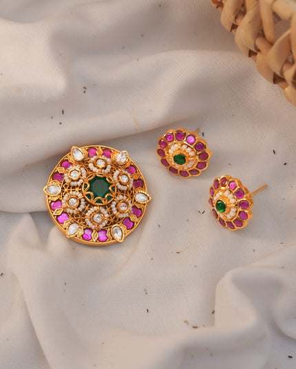 Kundan pendent set 113421