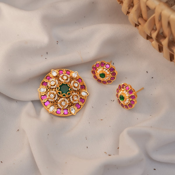 Kundan pendent set 113421