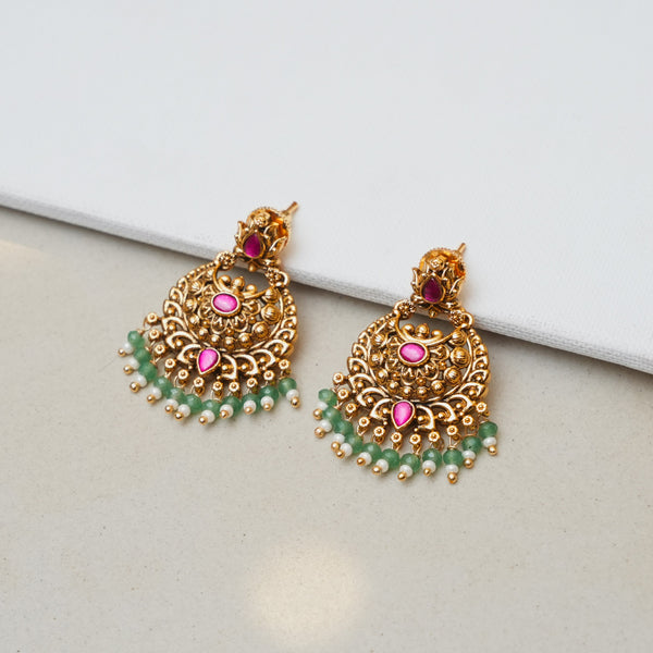 Pink Green Beads