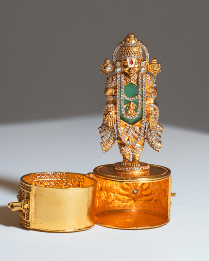 Kumkum box with Lord Venkateswara idol 113448