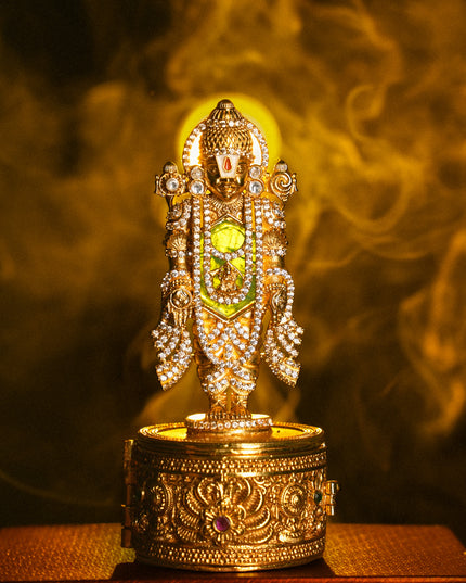 Kumkum box with Lord Venkateswara idol 113448
