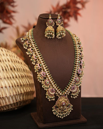 Kundan Long Neck Set 110840