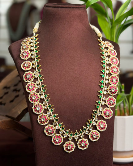 Kundan Long Neck Set 109982