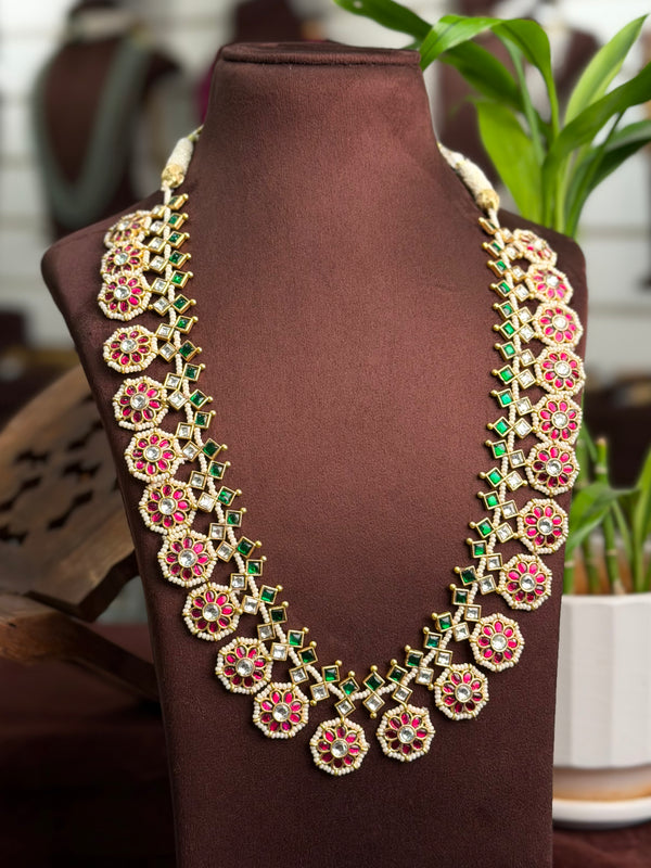 Kundan Long Neck Set 109982