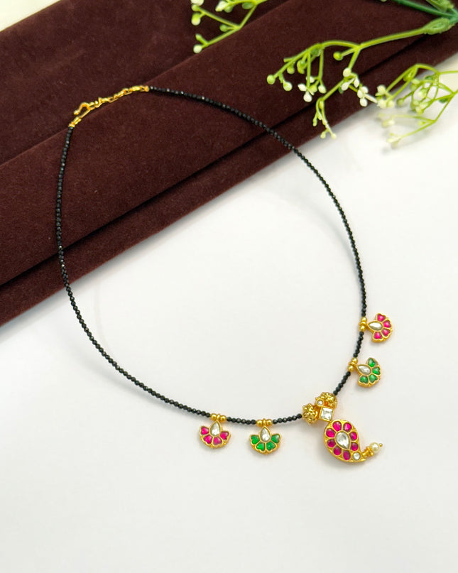 Kundan Black beads 108697