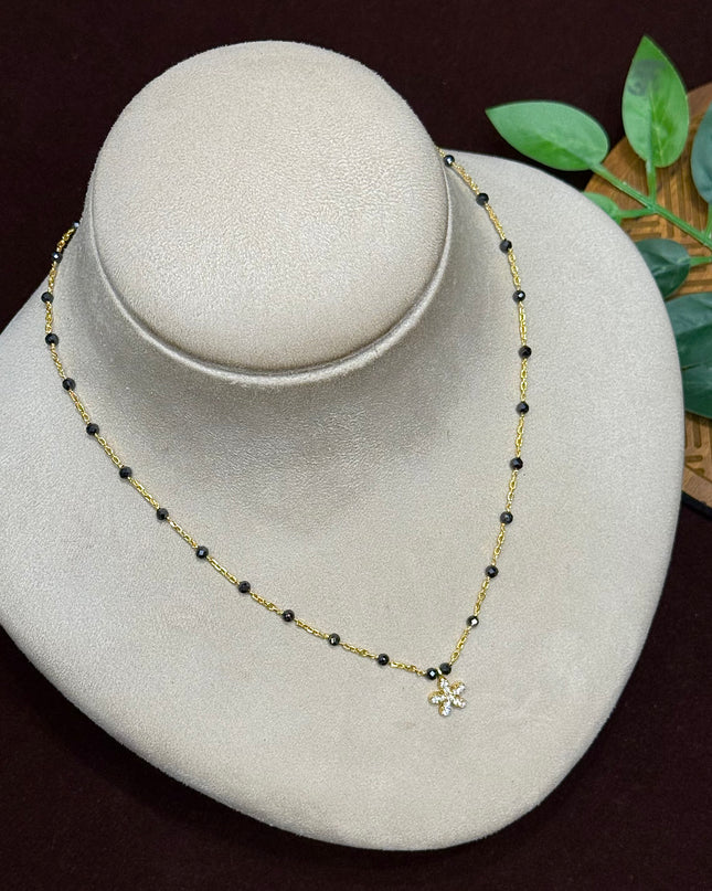 92.5 Silver Black Beads 106268