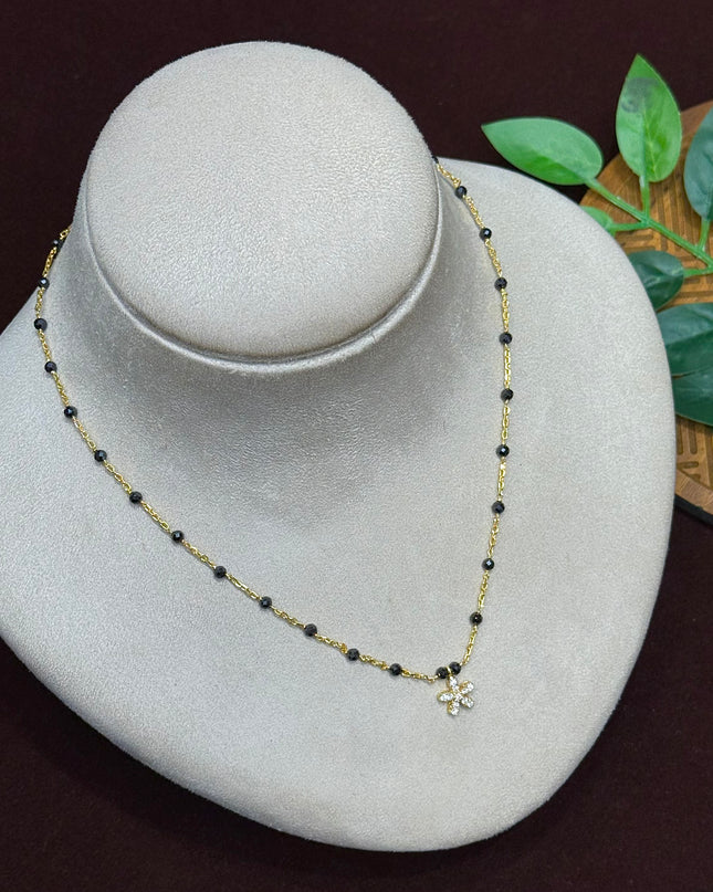 92.5 Silver Black Beads 106268