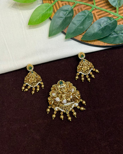 Ganapathi Pendent Set 107179