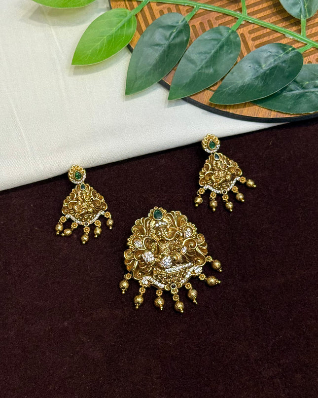 Ganapathi Pendent Set 107179