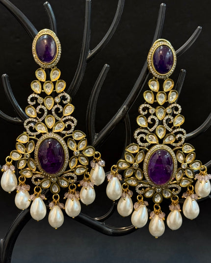 victorian Moissanite Earrings 102807