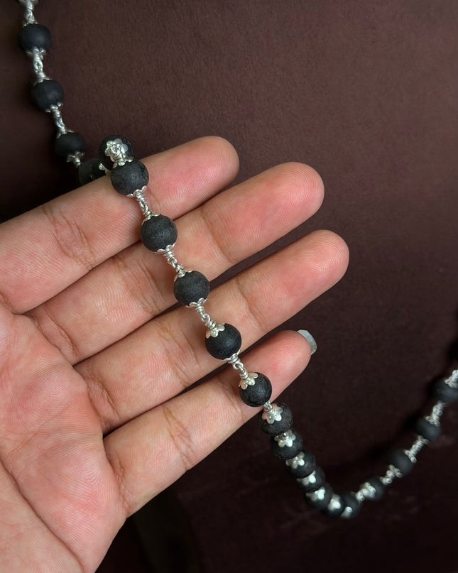 92.5 Silver Karungali Mala 105065