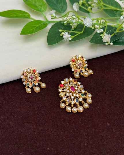 92.5 Silver Pendant with Earrings 107495