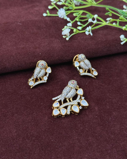 92.5 Silver Pendant with Earrings 107576