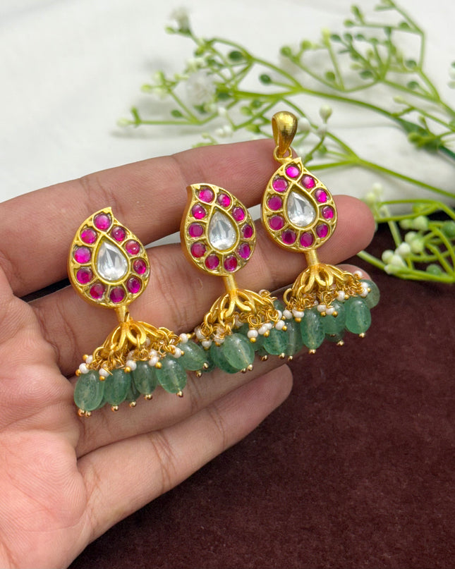 kundan pendant set 107935