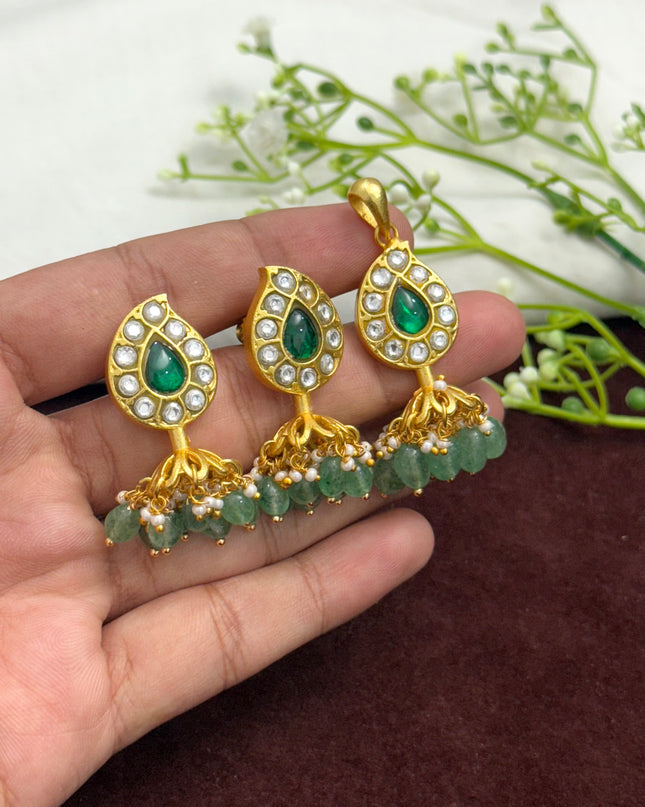 kundan pendant set 107935