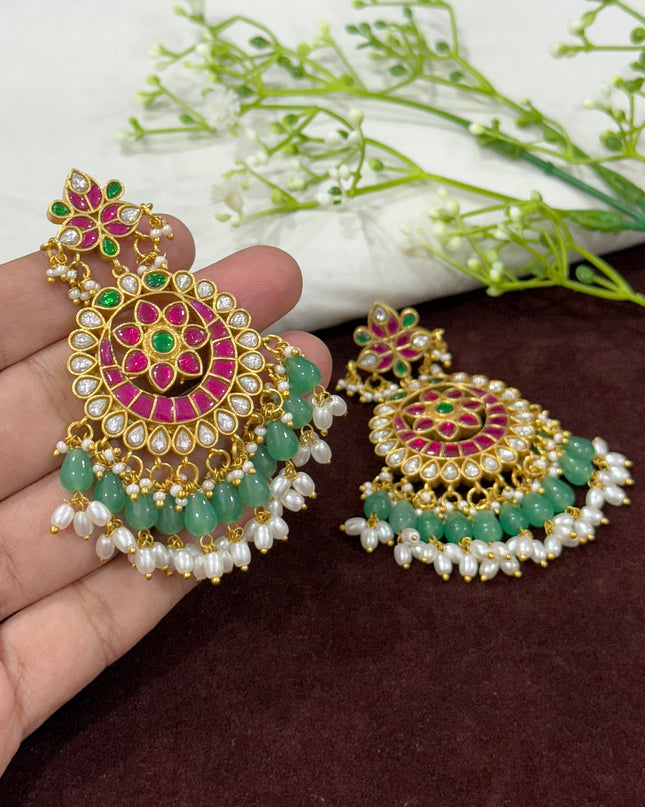 Kundan Earrings 108029