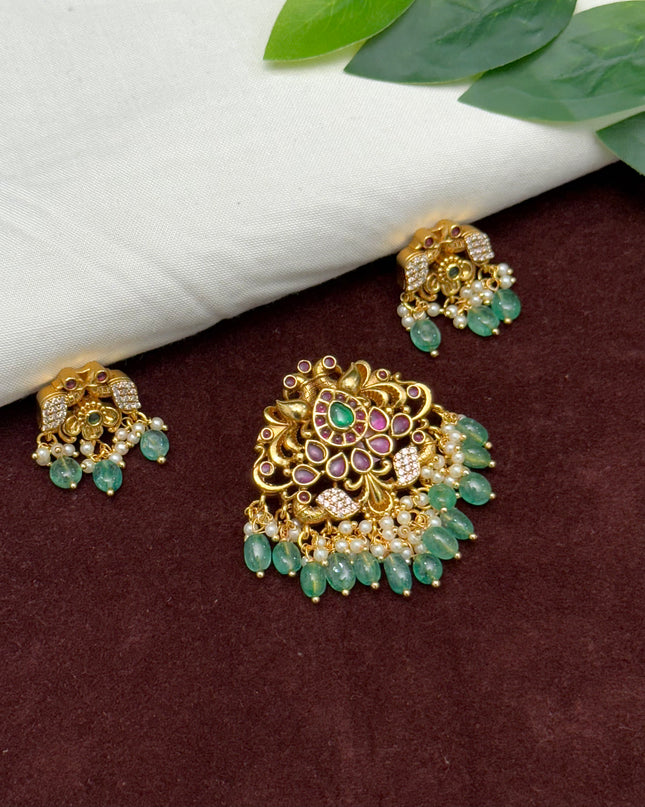 Kundan Pendant Set 108049