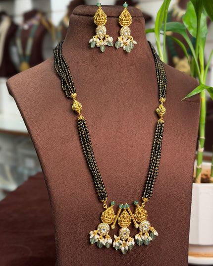 Kundan Black Beats Neck set 109464