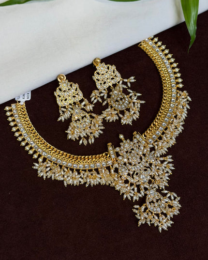 2 in 1 Kundan Neck set 109471