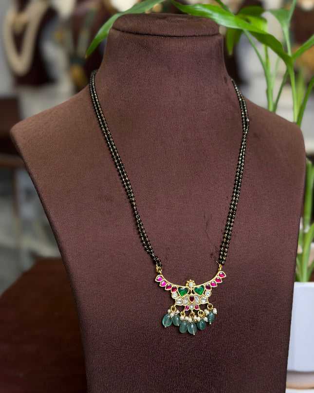 Kundan Black Beads 109624