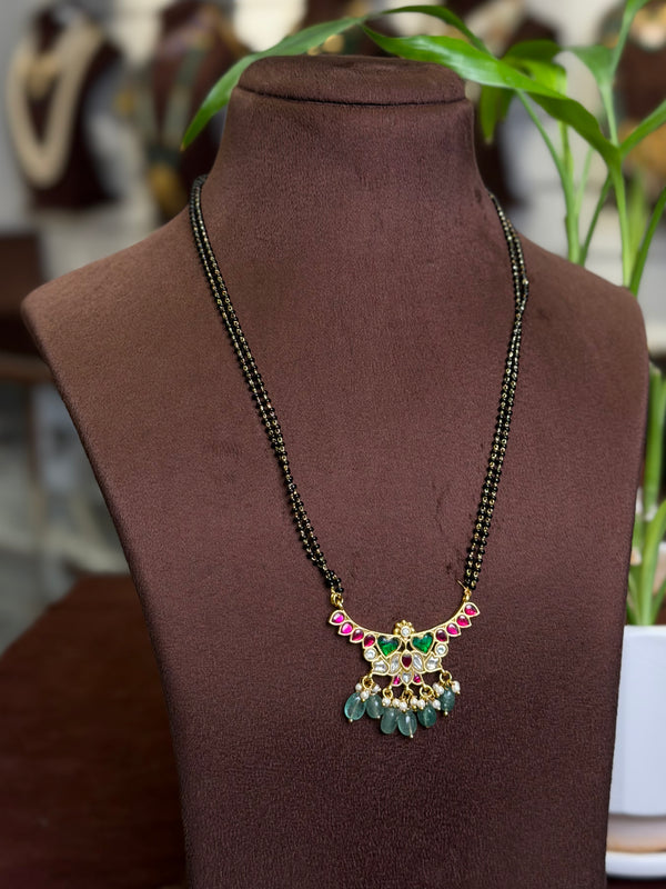 Kundan Black Beads 109624