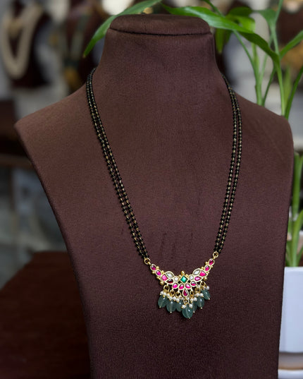 Kundan Black Beads 109625