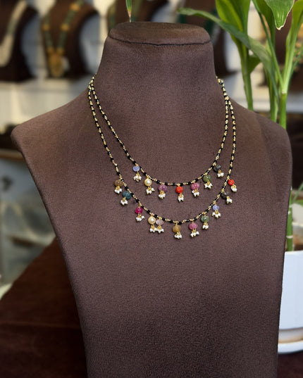 Black Beads Neck set 109706