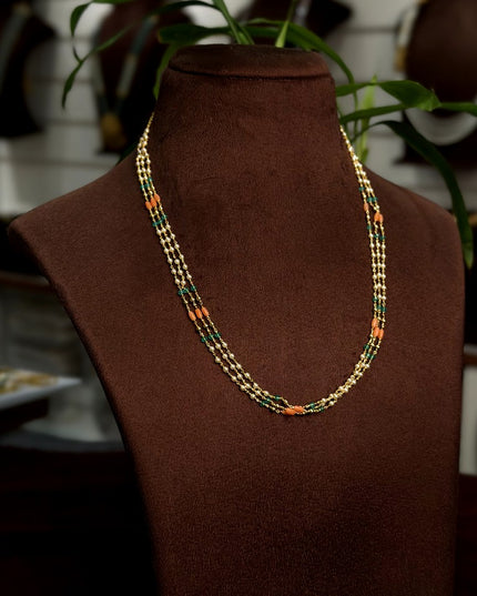 92.5 Silver Beads Neck set 109787