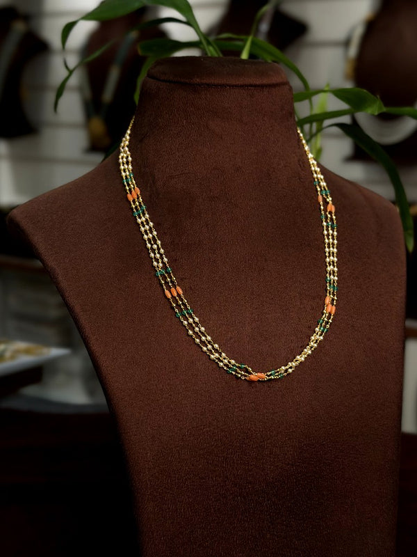 92.5 Silver Beads Neck set 109787