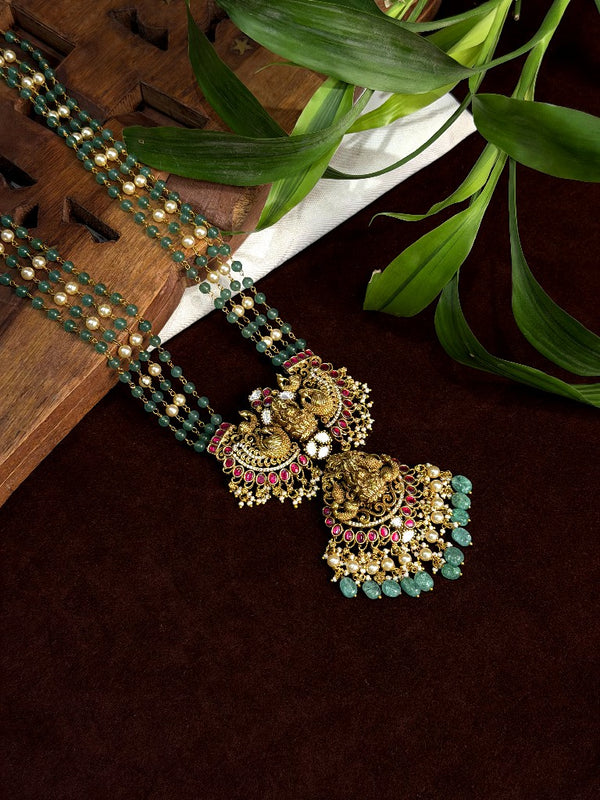 Kundan Beads Long Neck set 109808