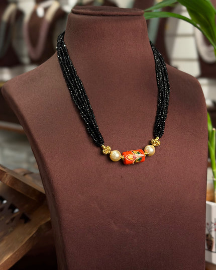 Black Beads Neck set 109850