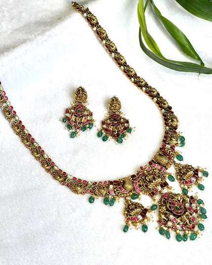 Kundan Long Neck Set 110027