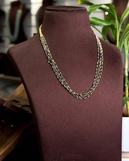 Black Beads Gray(18incs) 110073