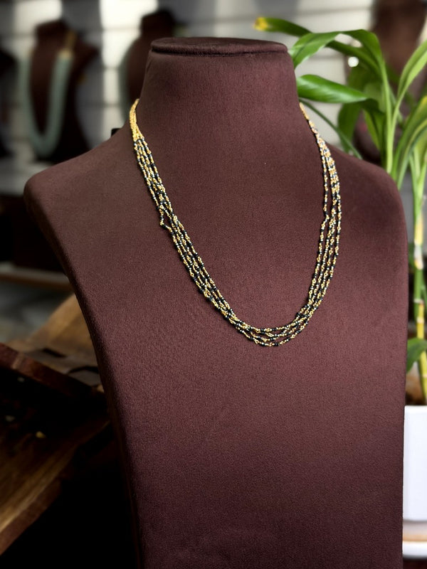 Black Beads Gray(18incs) 110073