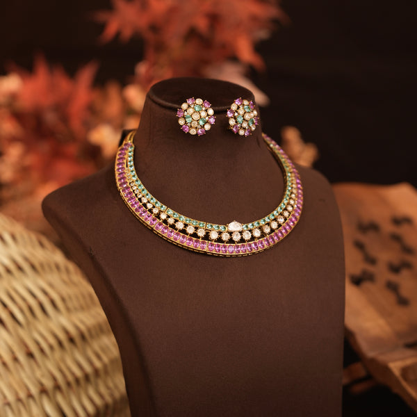 Moissanite Neck Set 110941