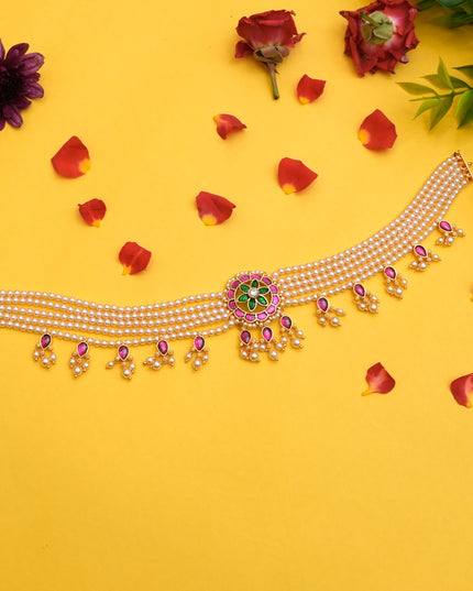 Pearl Kundan Choker 111005