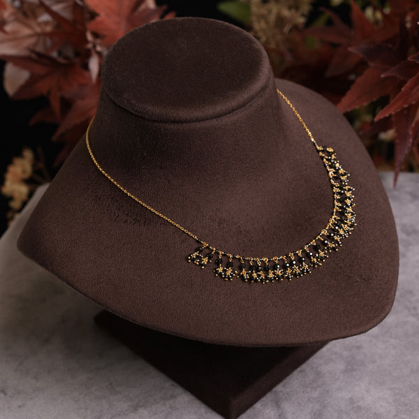 92.5 Silver black beads ( 16 inch ) 111193